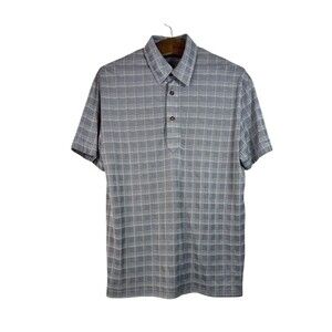 Verri Shirt Mens Black White Button Down Abstract Checkered Adult Size XL